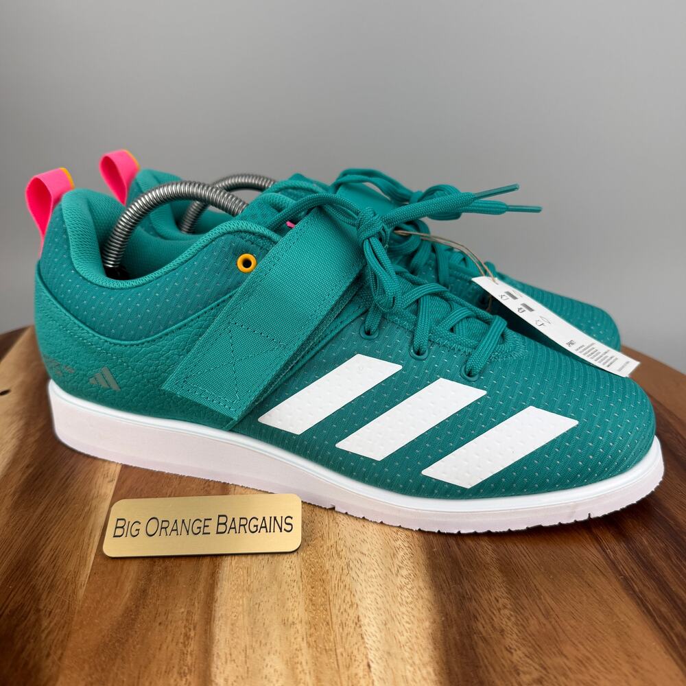 Adidas Powerlift 5 Weightlifting Shoes Gym Trainers Men's Size 10 JP9877 Teal